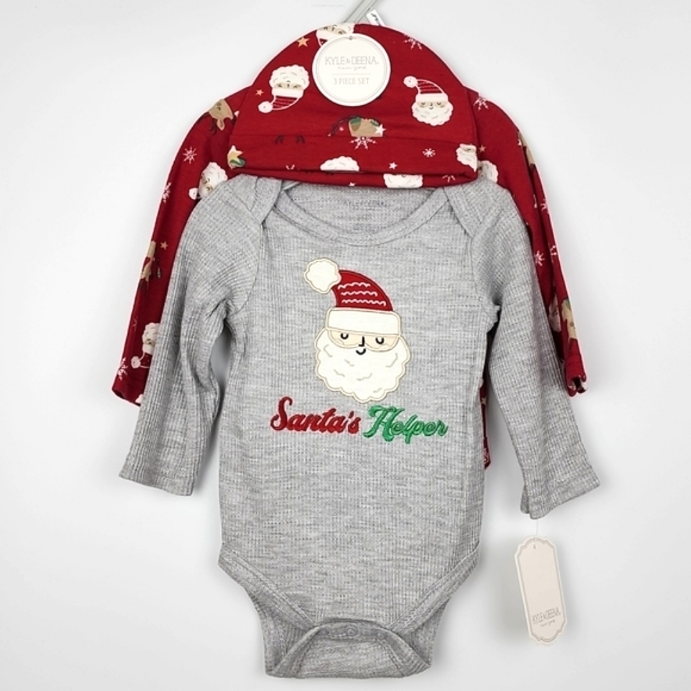 Kyle & Deena New York Baby 3 Piece Set: Two Onesies  & One Beanie, Size 3-6M